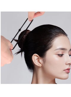 Excefore Hair Bun Maker Set, 8pcs Donut Bun Maker, Hair Donut Bun Maker Set, With 40pcs U Shaped Hair Bobby Pins, 5pcs Black Hair Ties 2pcs Pink Hair Tail Tools  - Image 4
