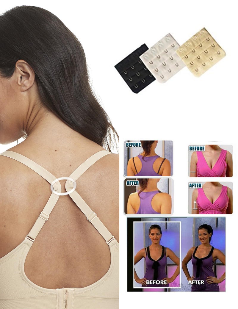 HOFISH Women's Full Cup Lightly Padded Wirefree Maternity Breastfeeding Nursing Bra, 3PCS/Pack(Pink-Black-Beige), L - Image 4