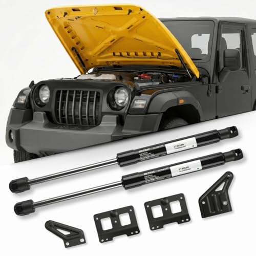 TRAC Hand Free Hood/Bonnet Opening Gas Spring System Compatible with Mahindra THAR &Thar ROXX (Gas Springs + Brackets) -ULTRA Lift Dynamic Gas Spring | Car Accessory | Easy Installation - Image 1