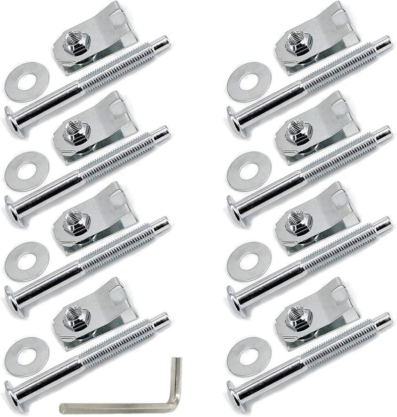 FEXON Truck Bed Mounting Hardware Kit for Ford Super Duty (1999-2016) - Set of 8 Bolts, Washers, Captured Nuts - Image 1