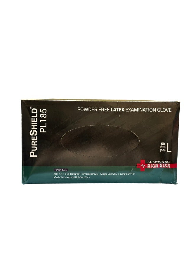 Purse Shield Powder-Free Latex Examination Gloves – Large Size  - Image 1