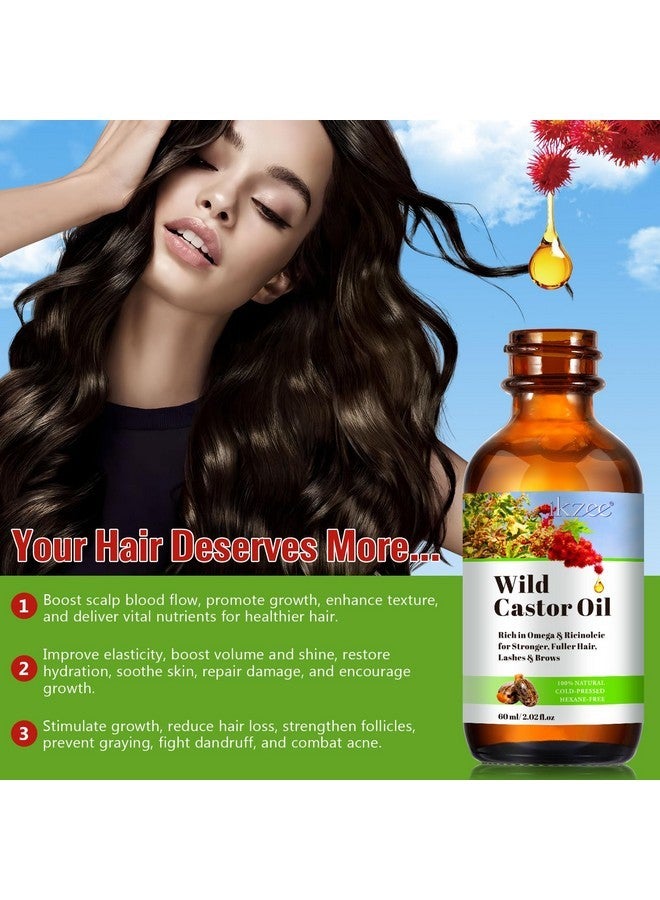 IKZEE Castor Oil, Organic Wild Castor Oil, Cold Pressed Castor Oil for Hair Growth, Eyebrow Nourishment, and Skin Hydration - Image 5