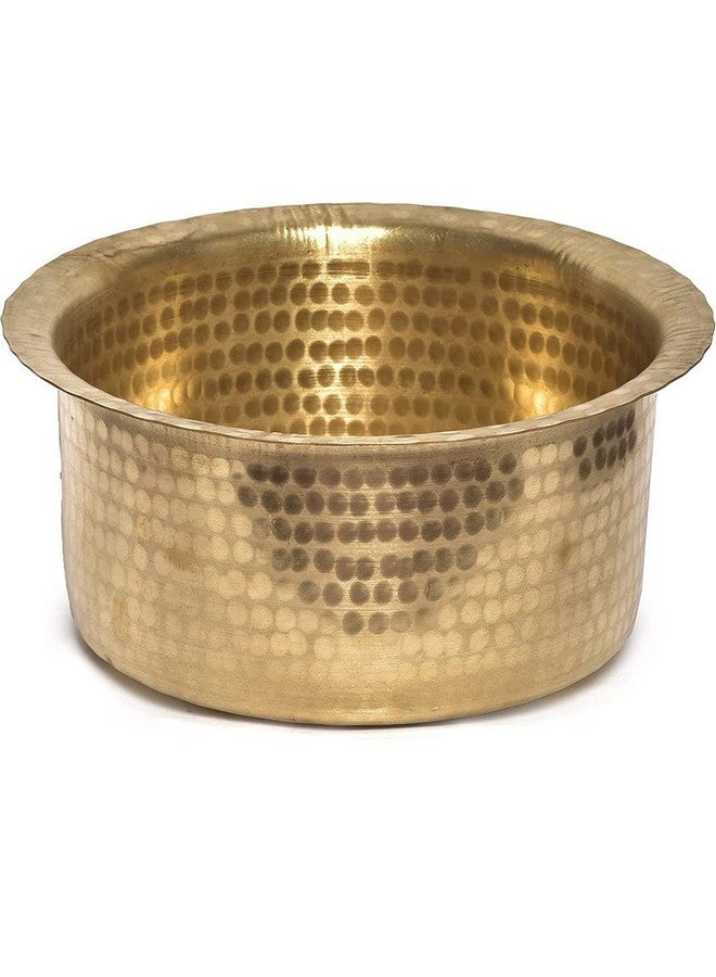 RJ kitchenware Store Brass tope Bhagona Heavy Gauge Big - Pure Brass Patila |Brass Bhagona | Brass Tope | Brass Cookware (4 Litter) - Image 1