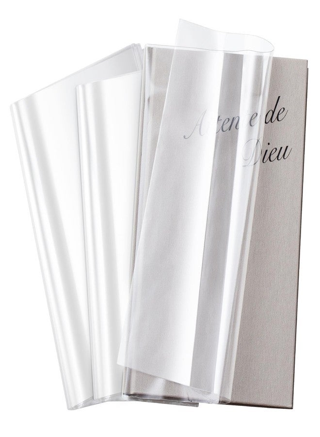 ReliThick 100 Pack Adjustable Transparent Book Covers 9.5 x 15 Inches Clear Plastic Waterproof Covers, with Self Adhesive Closure, Protector Against Dust, Wear, Paperback Sleeve for Books - Image 1