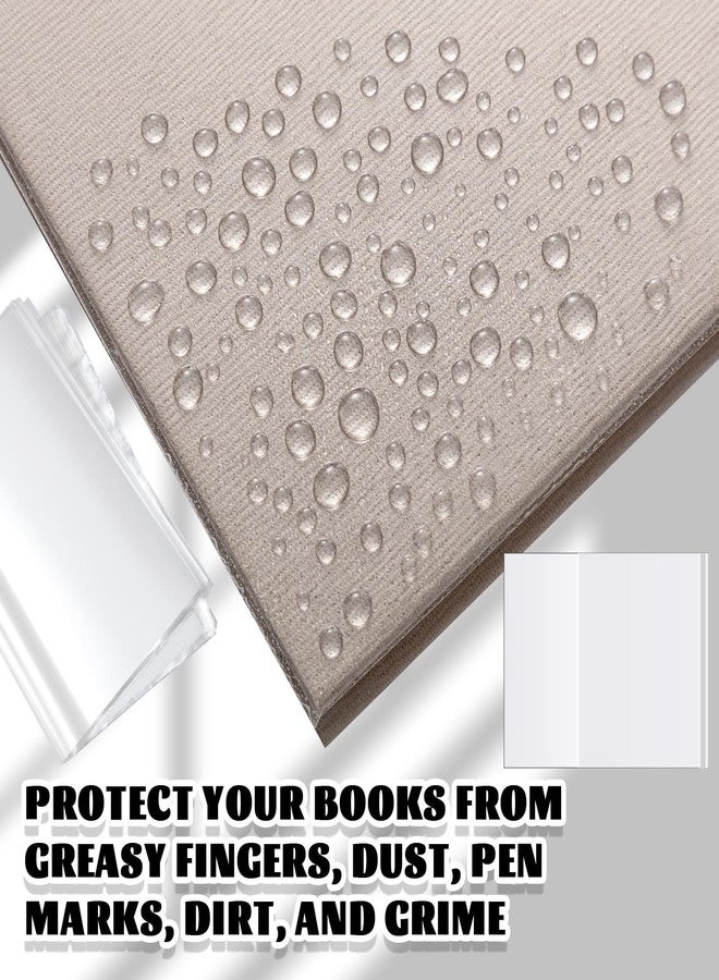 ReliThick 100 Pack Adjustable Transparent Book Covers 9.5 x 15 Inches Clear Plastic Waterproof Covers, with Self Adhesive Closure, Protector Against Dust, Wear, Paperback Sleeve for Books - Image 5