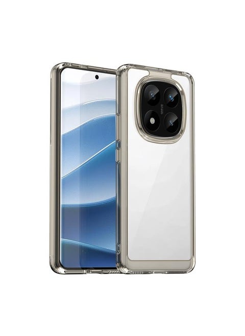 For Redmi Note 14 Pro+ 5G Colorful Series Acrylic Hybrid TPU Phone Case(Transparent Grey)
