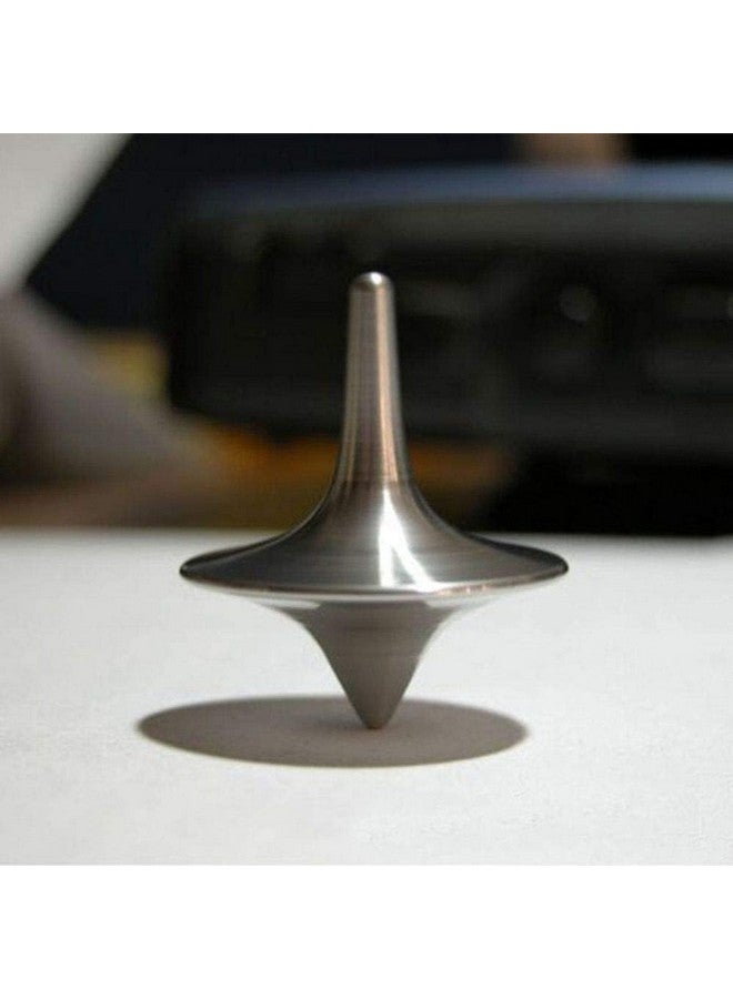 DPWOUM Silver Spinning Top,Portable Precision Metal Spinner Top Premium Exquisite Perfect Balance Desktop Gyro Toys Vintage Totem Zinc Alloy Toy Spinning Top Desk, Novelty Spinning Tops - Image 5