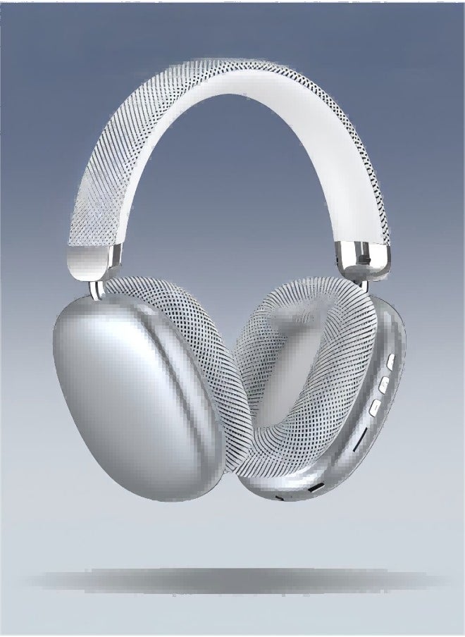 MHD Bluetooth Wireless Headset Over-Ear Headphone - Silver  - Image 3
