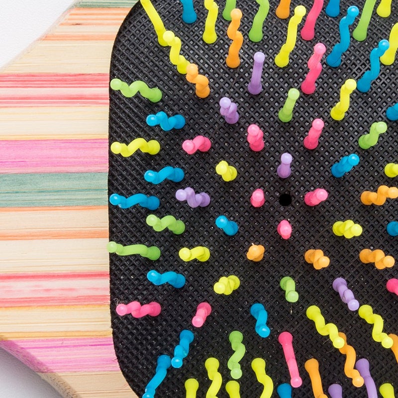 WIN SUN Natural Bamboo Paddle Hair Brush, Black and Multicolor, Hair Brush for Women, Girls and Kids, Detangling Brush for All Hair Types, 9.6in*6.1in*1.8in, 125g - Image 4