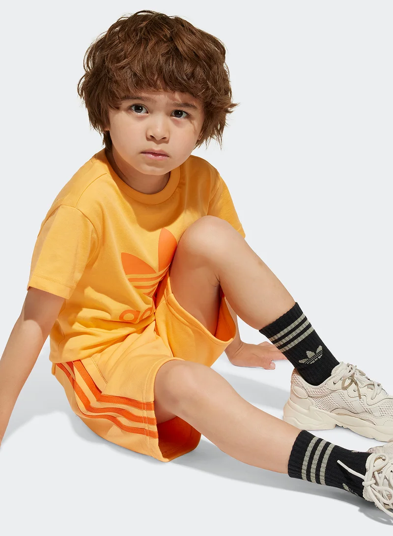 adidas Originals Kids Adicolor Shorts And T-Shirt Set