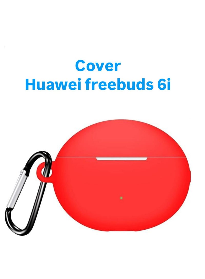 حافظة سيليكون لسماعه هواوي فري بودز 6i - احمر - Image 1