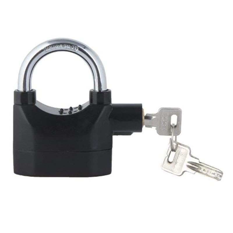 Drumstone 𝟏𝟓 𝐘𝐞𝐚𝐫𝐬 𝐆𝐮𝐚𝐫𝐚𝐧𝐭𝐞𝐞 Anti-Theft Alarm Lock with Motion Sensor, Loudable Heavy Duty Padlock with Built-in Security Siren and 3 Keys, for Doors, Bikes, Shutters, Outdoor Use - Image 1