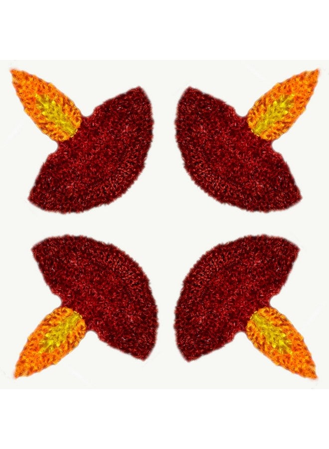 The brown box حصيرة رانغولي صندوق بني (تصميم ديا)، مجموعة من 4، قوالب رانغولي، ملصقات رانغولي، عناصر تزيين ديوالي، رانغولي بونغال، ديكور غانباتي - Image 1