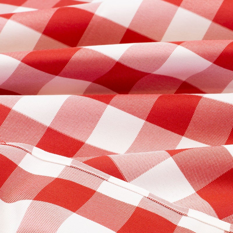 Tektrum 100% Polyester Waterproof 60 X 84 Inch 60""X84"" Rectangular Checker Checkered Tablecloth Table Cover -Spill Proof/Stain Resistant/Wrinkle Free-for Camping Picnic  Restaurant (Red and White) - Image 5