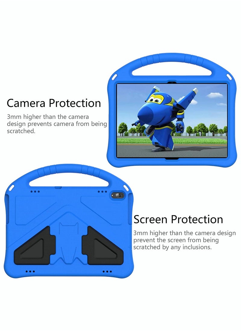 Tablet Case for Lenovo Tab M10 HD TB X505F X605F Kids Durable Lightweight EVA Shockproof Protective Handle Stand Cover 10.1" All Inclusive Anti Drop Bracket Blue