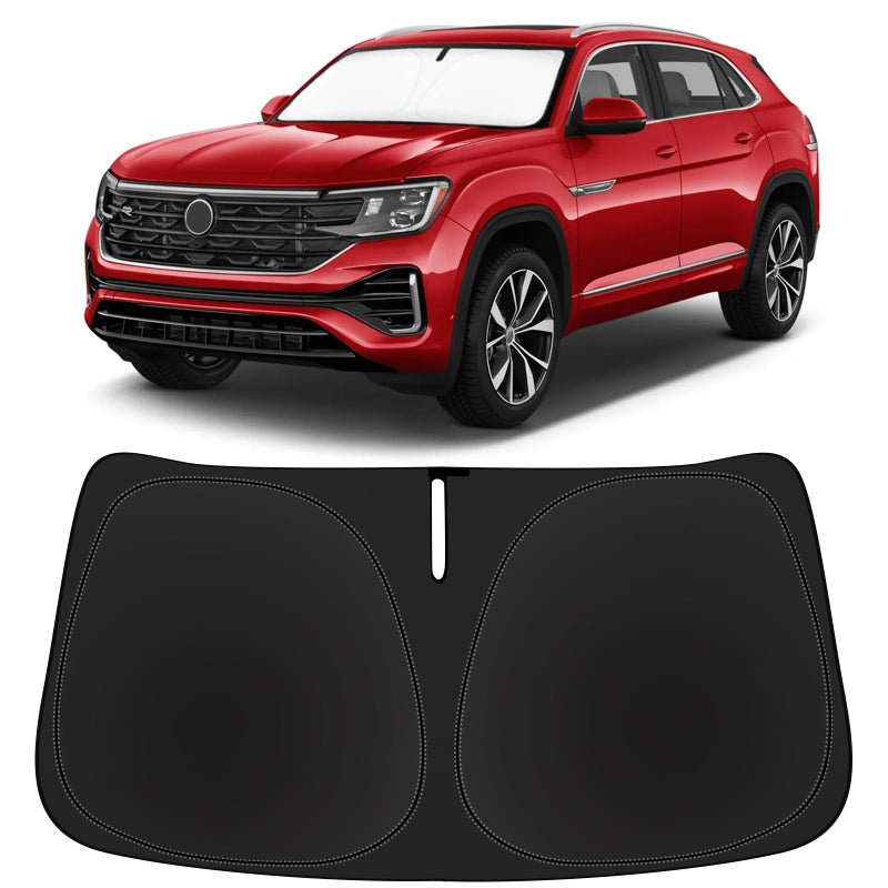 Custom Fit Volkswagen VW Atlas 20182022 2023 2024 2025 Sun ShadeWindshield Cover 2Layers 240T Reflector Foldable Window Shield Summer Essential Sun Visor Block UV Rays and Keep Your Car Cooler