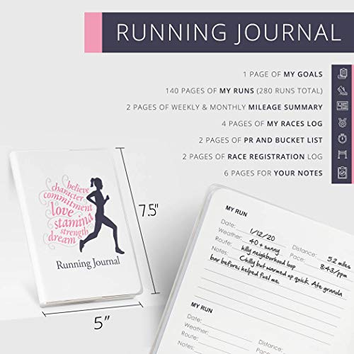 Gone For a Run 2024 Planner | Believe Running Girl, Daily Log Entries Journal for Runners - Image 2