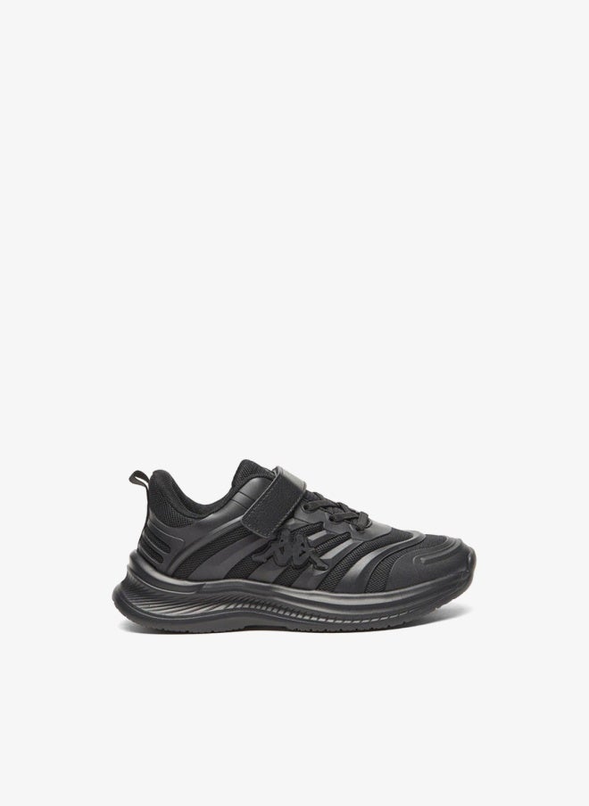 Kappa Boys Textured Sports Shoes With Hook And Loop Closure - Image 1
