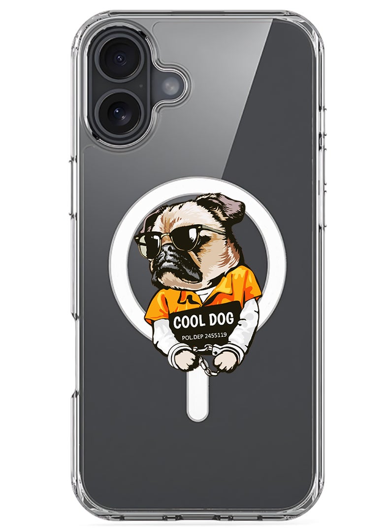 Theodor Magnetic Case for Apple iPhone 17 Compatible with MagSafe Wireless Charging, Shockproof Phone Bumper Cover - cool dog - Image 1