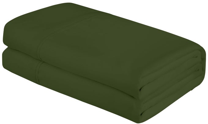 TWIN FLAT SHEET ULTRA SOFT BRUSHED 1800 MICROFIBER FLAT SHEETS ONLY WRINKLE FREE STAIN RESISTANT HOTEL QUALITY TOP SHEET FOR BED TWIN HUNTER GREEN