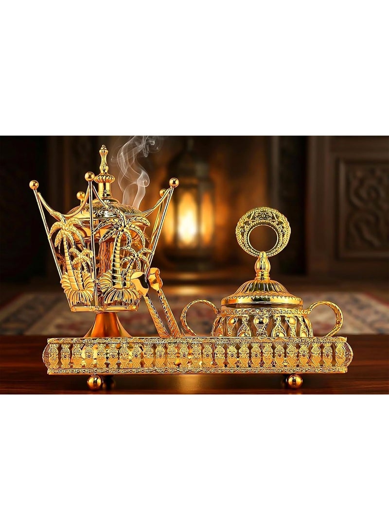 Charcoal Incense Burner, Bakhoor Burner, Oud Frankincense Incense Burner, Vintage Arabic Burner, Suitable For Arabian Oud, Yoga, Spa and Aromatherapy, Office & Home Decor (style 60) - Image 3
