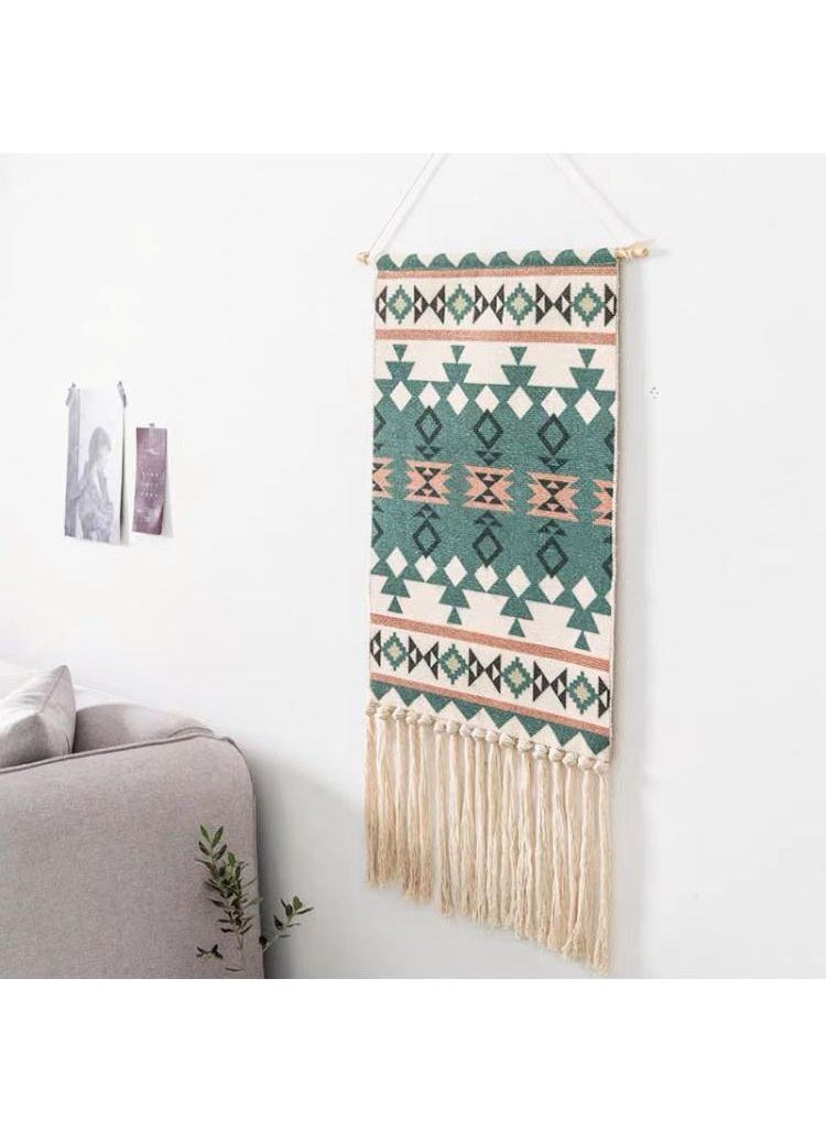 Bluejw Bohemian Wall Hanging Tapestry With Tassel Wall Decoration Of Living Room And Bedroom  - Image 1