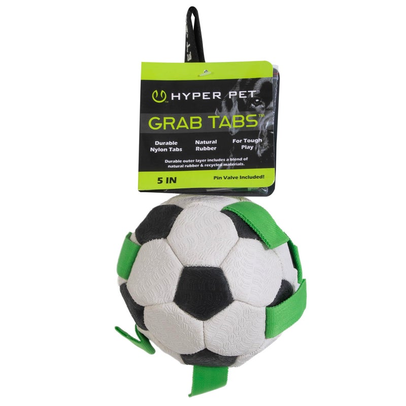 Hyper Pet The Original Grab Tabs Dog Soccer Ball with Straps 5Indoor or Outdoor Interactive Durable Fetch Ball with Tug Toy for All Dog Breeds - Image 2