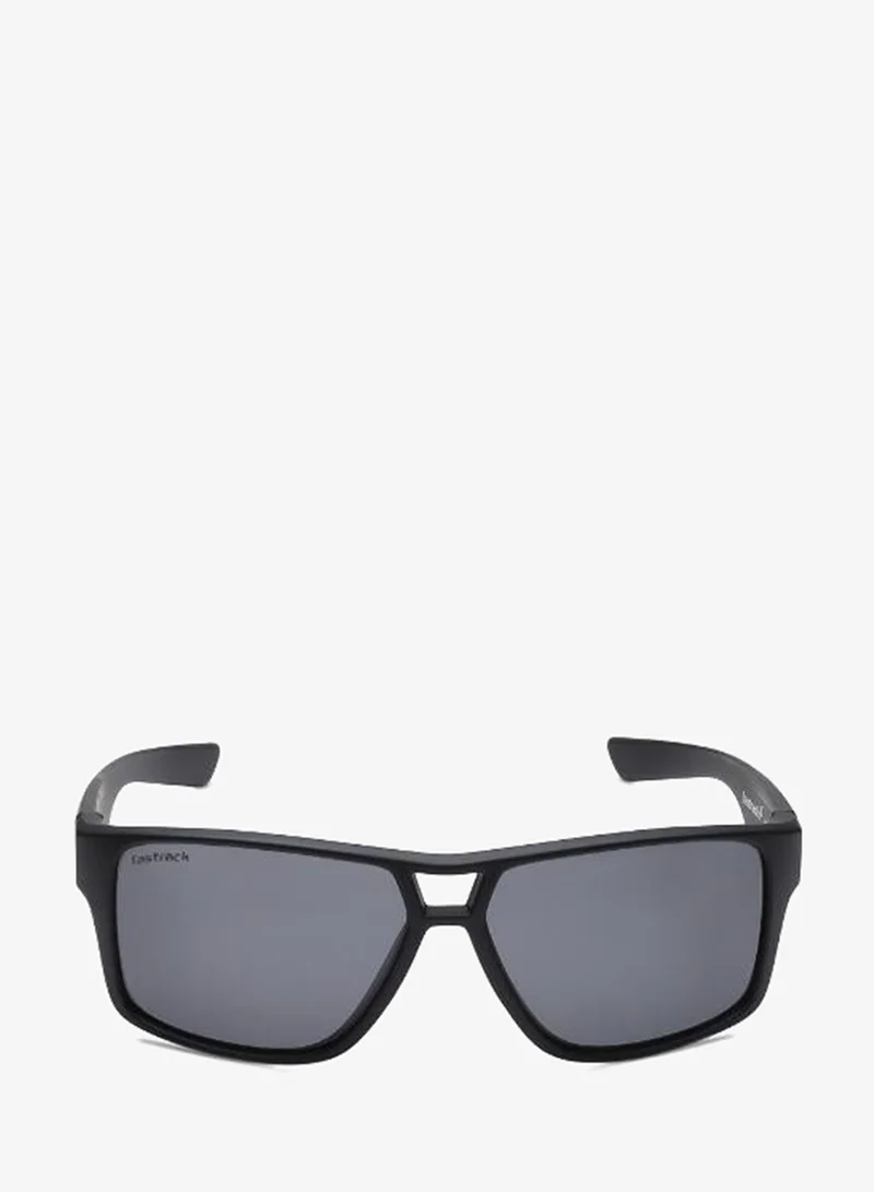 fastrack Polarized Sunglasses Black Frame Smoke Mirror Lens 60mm  - P419BK4PV