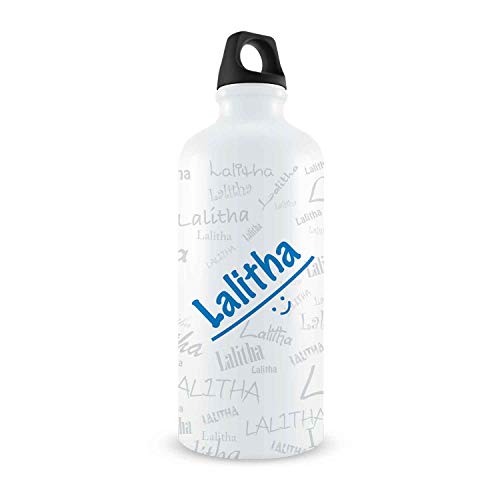 Hot Muggs Me Graffiti Bottle - Lalitha Personalised Name Steel, 750ml, 1 Unit - Image 1