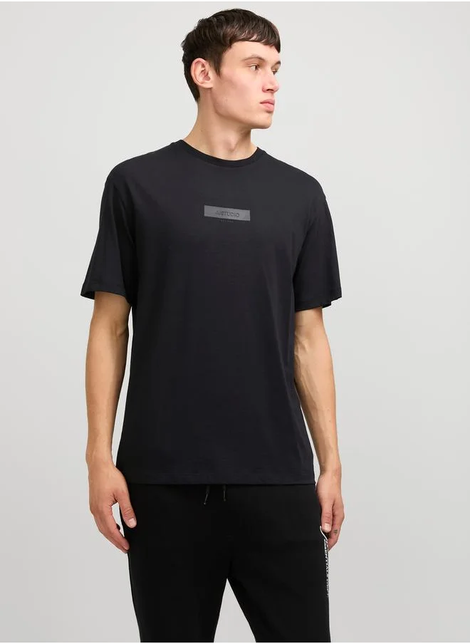 JACK & JONES Minimal Logo Print Crew Neck T-Shirt