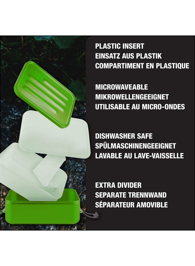 Sigg Metal Lunch Box With Food Separator Dishwasher & Microwave Safe Leakproof Bpa Free Aluminum Plus Green S - Image 5