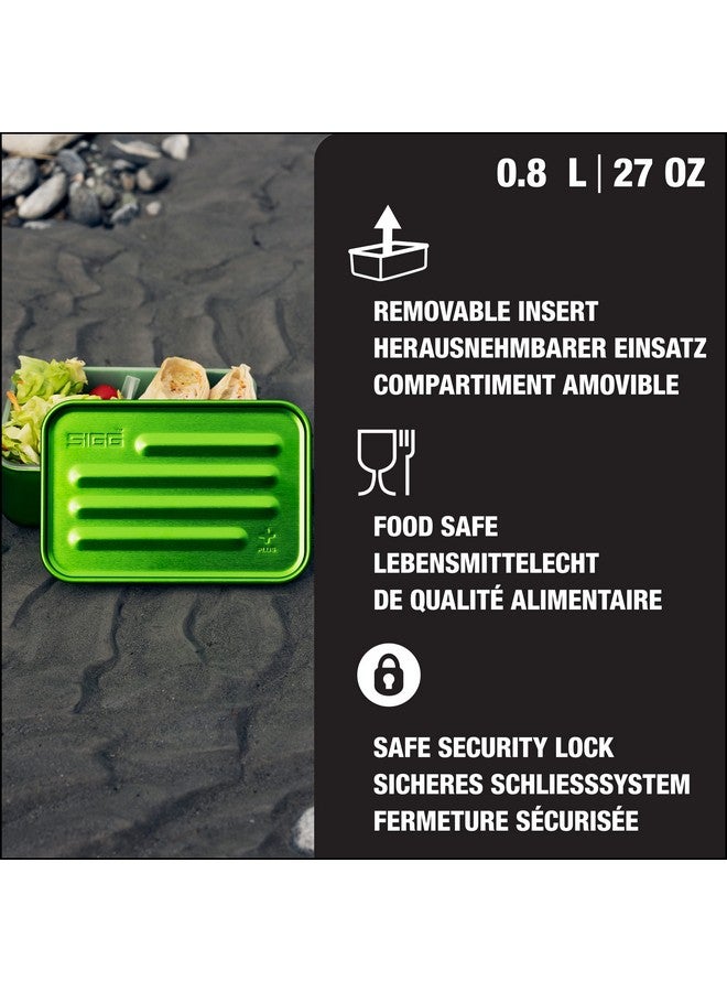 Sigg Metal Lunch Box With Food Separator Dishwasher & Microwave Safe Leakproof Bpa Free Aluminum Plus Green S - Image 3