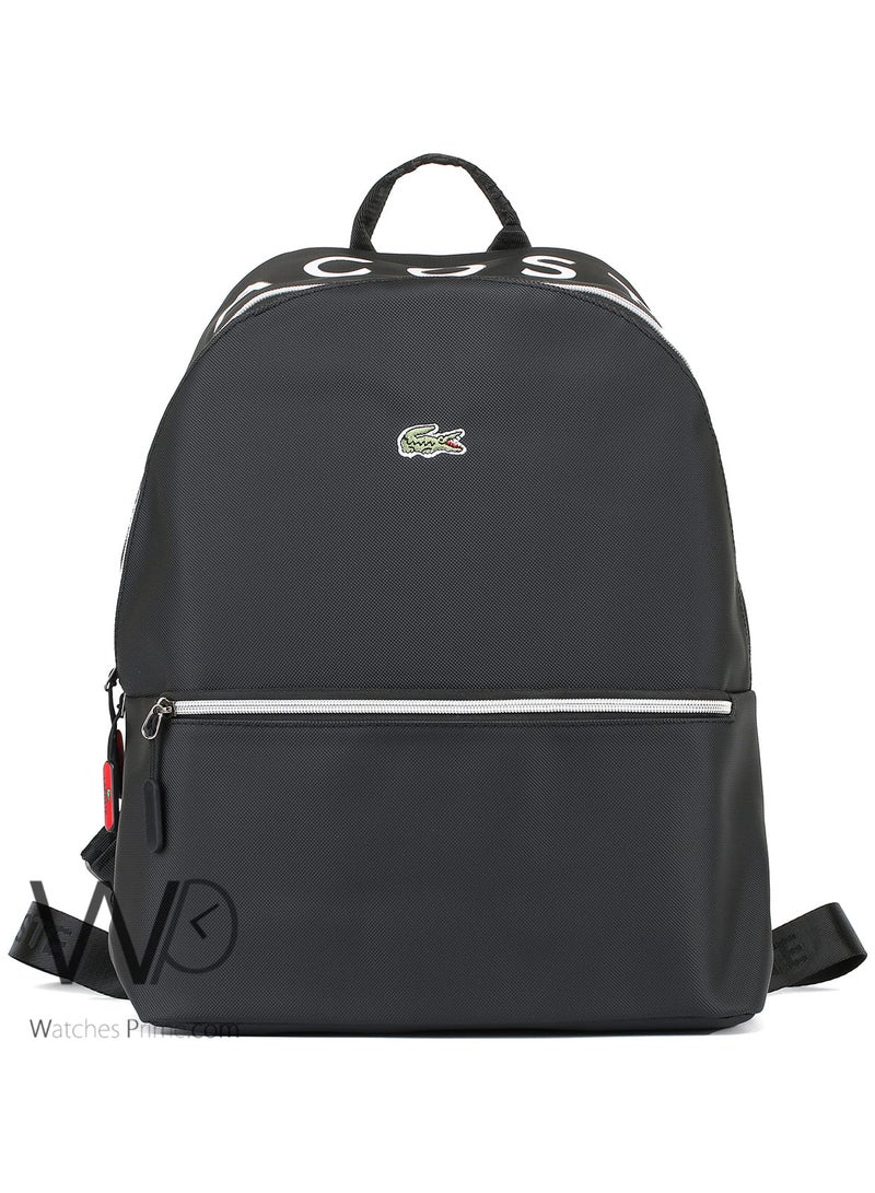 Lacoste Laptop Black Fiber Men Backpack Bag - Image 2
