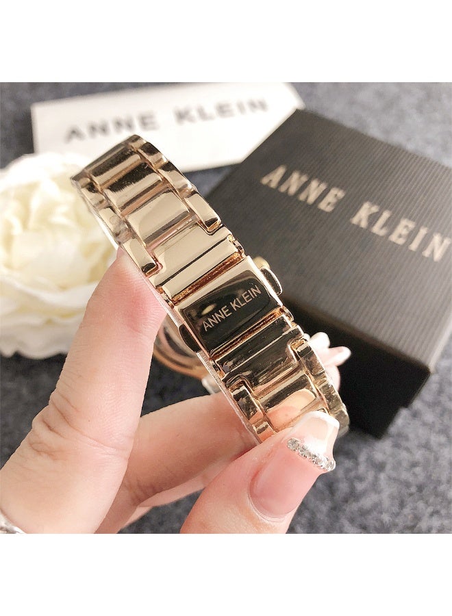 ANNE KLEIN ساعة أن كليين النسائية الأنيقة بحزام من الفولاذ المقاوم للصدأ - Image 3