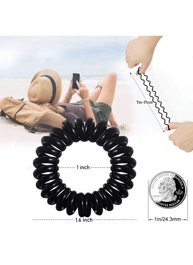 Teqifu - Hair Ties 17 Pack No Crease Spiral Hair Ties Coil Hair Ties For Thick Hair Ponytail Hair Ties No Damage Hair Coils & Phone Cord Hair Ties For Thin Hair Suitable For Women And Children - Image 1
