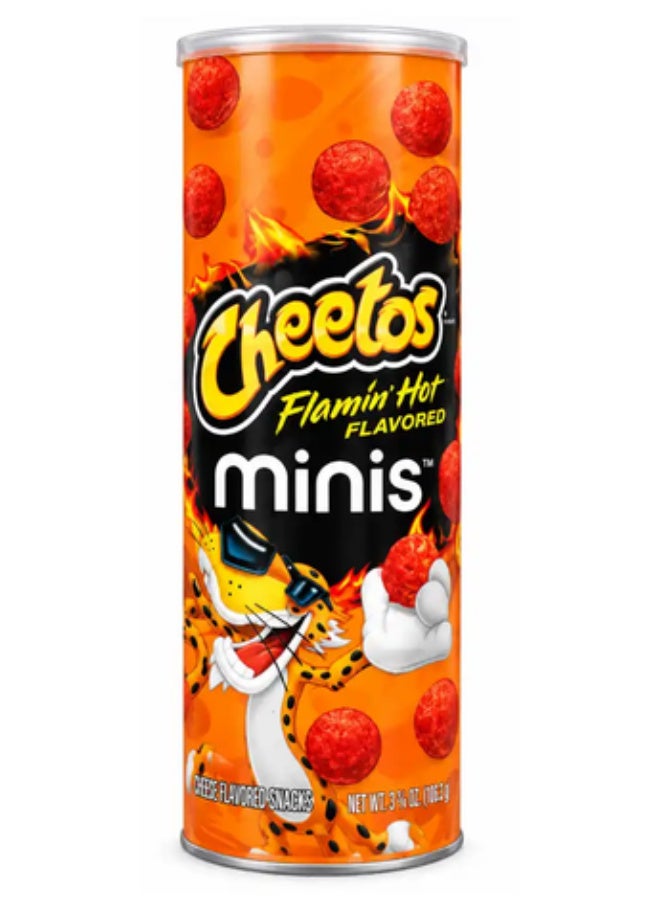 Cheetos Flamin' Hot Minis Cheese Flavoured Snacks – 102g