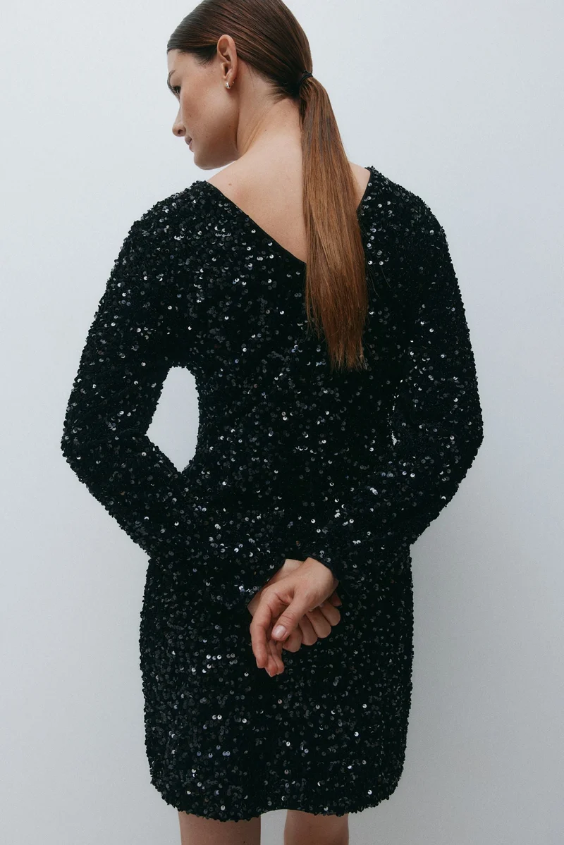 H&M  MAMA Sequined dress for Women | Best Price UAE
