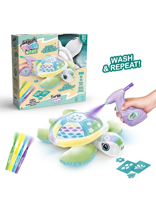 Canal Toys Airbrush Plush Nature - Green Turtle - Image 2