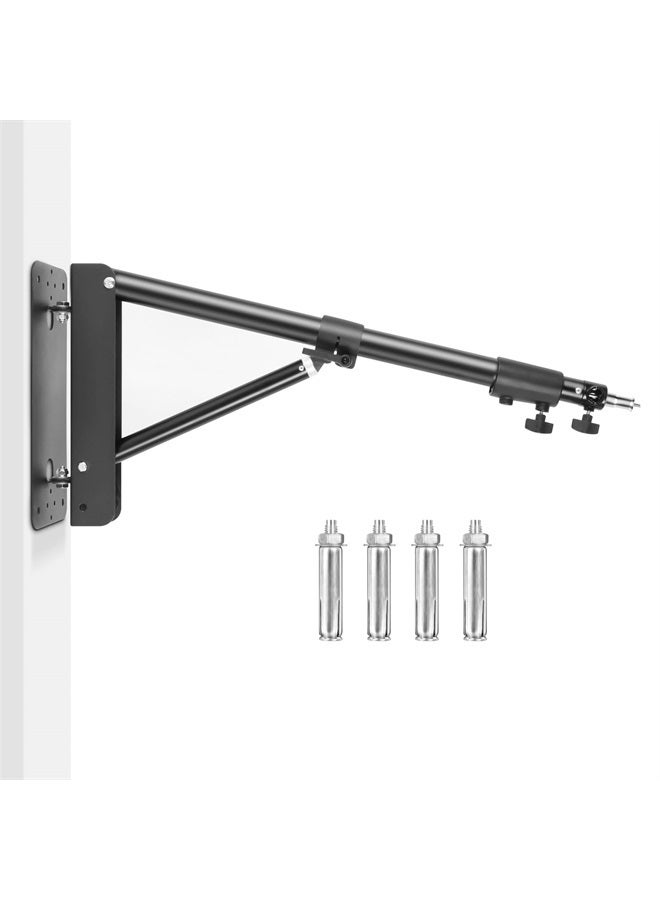 SEDGEWIN Wall Mount Triangle Boom Arm, 51inches/130cm, 180º Flexible Rotation, for Photography Strobe Light, Monolight, Softbox, Umbrella, Reflector and Ring Light - Image 1