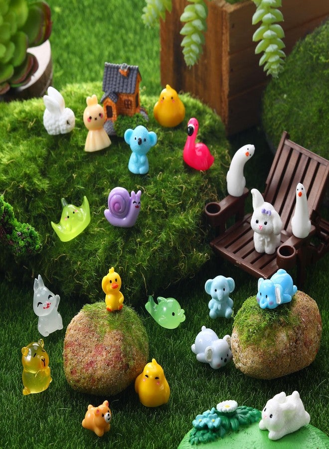 Hoemwarm Luminous Mini Resin Animals Figures 150 Pcs Glow in The Dark Tiny Resin Figures for Party Favors Dollhouse Aquarium Garden Decoration - Image 4