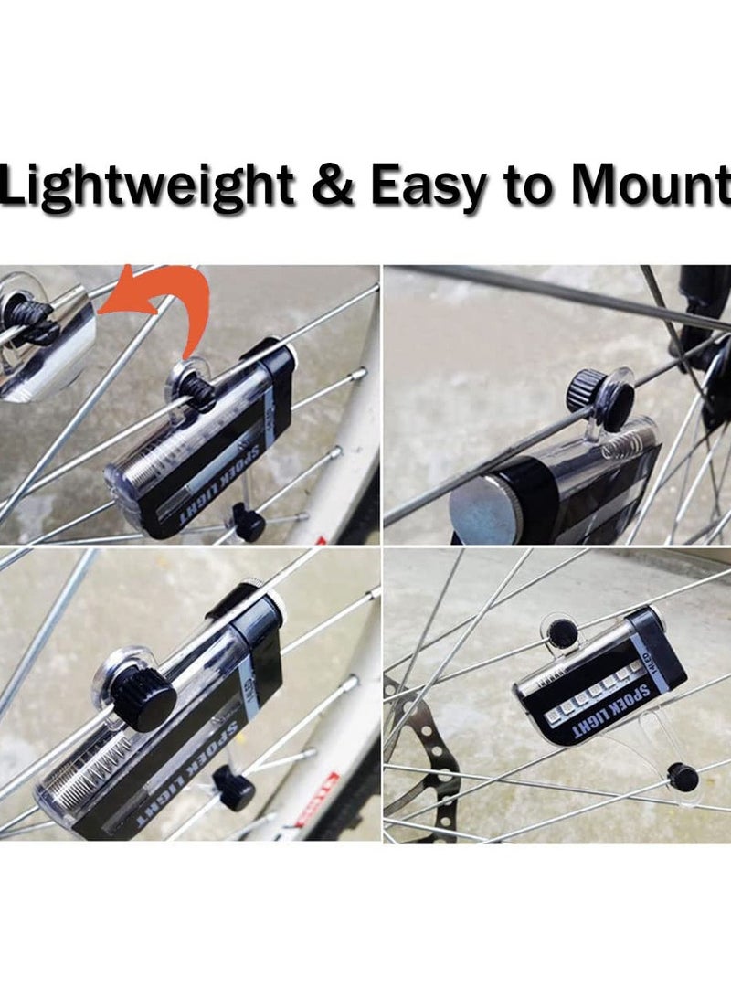 Zikra Ultra Bright Waterproof LED Bicycle Spoke Lights - 14-LED with 30 Dynamic Patterns for Mountain, Road, Hybrid, and Folding Bikes (2-Pack) - Image 5