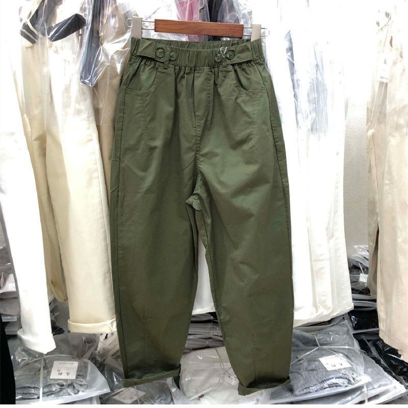 بنطلون نسائي كاجوال عالي الخصر بتصميم هارلان لزيادة الدهون في الجسم على شكل كمثرى، 300 مم،  كجم - Image 4