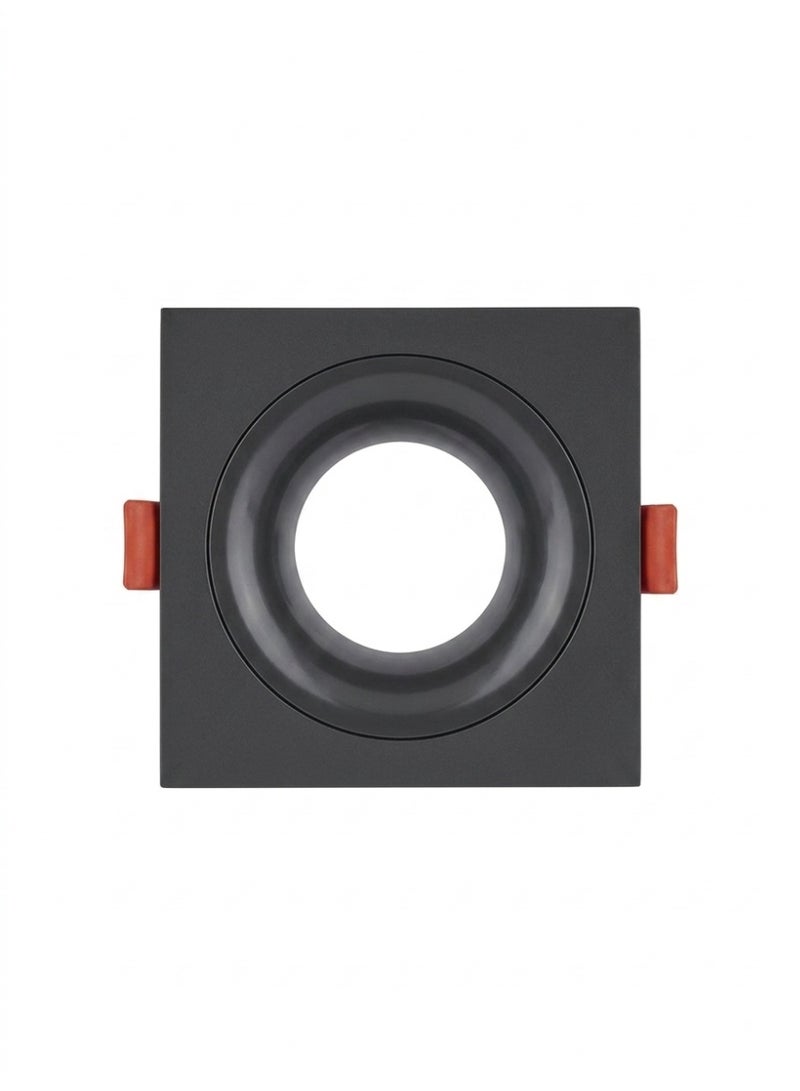 Square Recessed Spotlight Fixture, Black