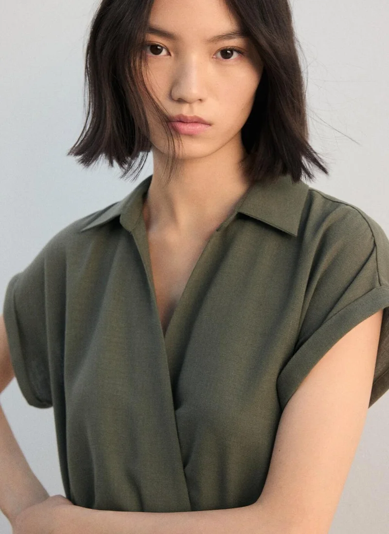 Mango  Pleated shirt dress for Women | Best Price UAE