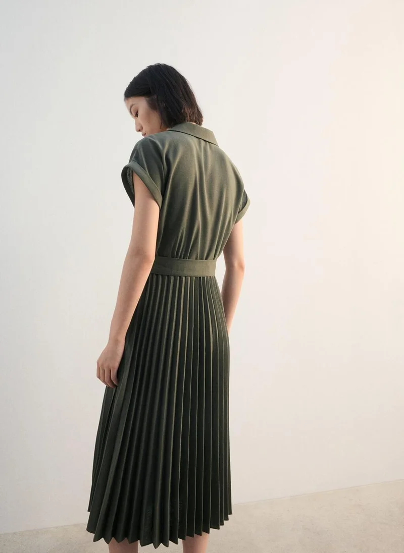 مانجو Pleated shirt dress