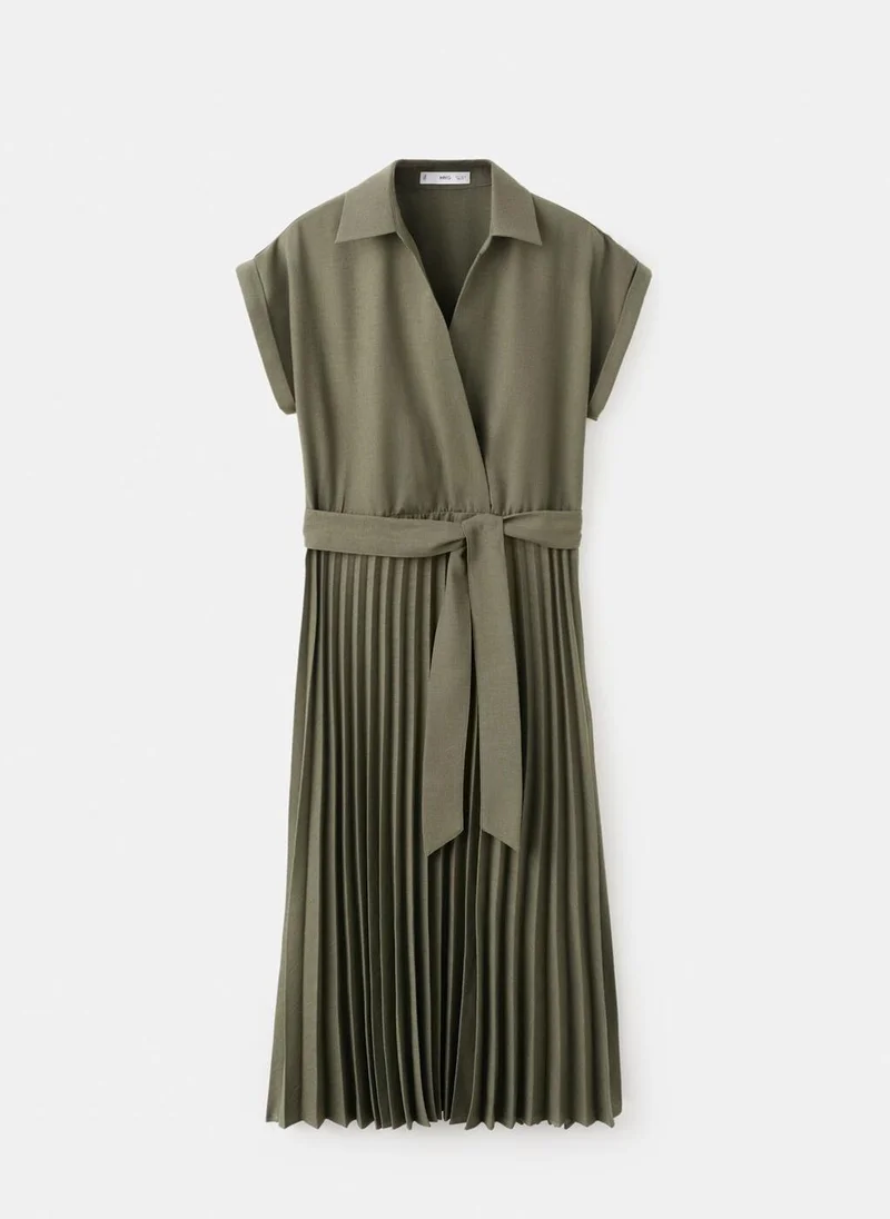 Mango  Pleated shirt dress for Women | Best Price UAE