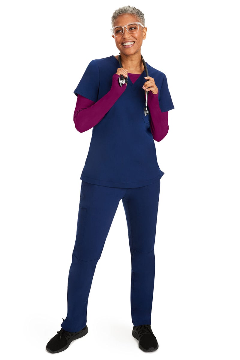 Healing Hands Mackenzie Women's Underscrub, Long Sleeve Tee with Thumbholes, Modern Fit Undershirt- 5051, XL, Wine - Image 3