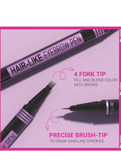 iMethod iMethod Eyebrow Pen - Eyebrow Pencil Magic 2-in-1 Eye Brow Pencils for Women with 4-Fork-Tip and Precise Brush-Tip Create Natural Hair-Like Brows, Last All Day, Microblading Eyebrow Pen, Dark Brown  - Image 2