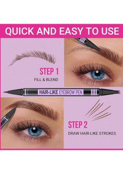iMethod iMethod Eyebrow Pen - Eyebrow Pencil Magic 2-in-1 Eye Brow Pencils for Women with 4-Fork-Tip and Precise Brush-Tip Create Natural Hair-Like Brows, Last All Day, Microblading Eyebrow Pen, Dark Brown  - Image 3