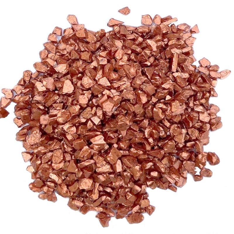 iParn 250 gram Crushed Glass 3-6mm Crushed Glass Crystals Resin Art Crafts Vase Filler Home Decorations (Brown) - Image 1